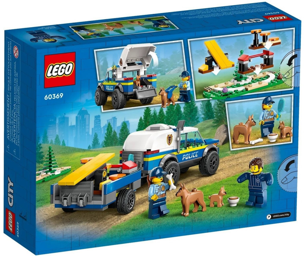 Конструктор LEGO City Мобильная площадка для дрессировки полицейских собак 60369