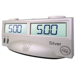 Шахматные часы электронные "Silver" Shachqueen E410, 12-ть встроенных режимов контроля времени