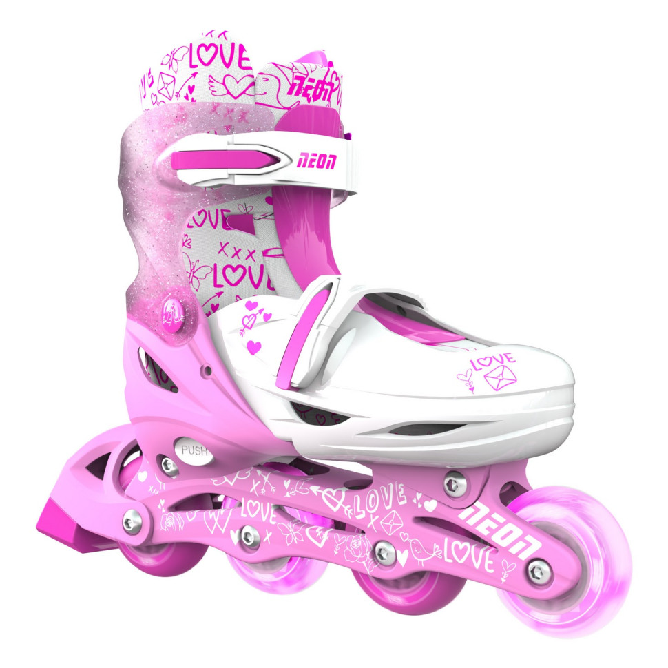 Роликовые коньки Neon Combo Skates Розовый (Размер 34-38) NT10P4