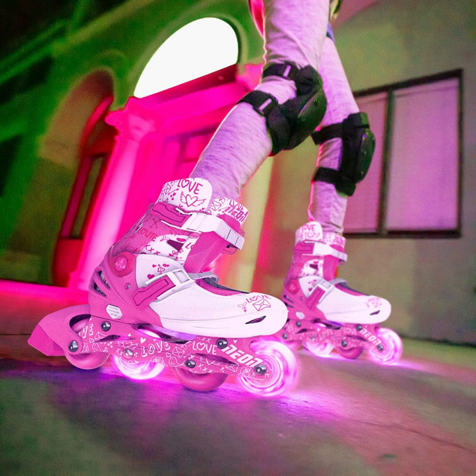 Роликовые коньки Neon Combo Skates Розовый (Размер 34-38) NT10P4