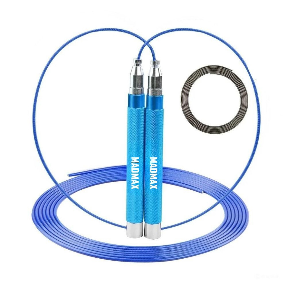 Скакалка скоростная на подшипниках MFA-286 Speed jump rope MadMax MFA-286-BLU-U, Blue