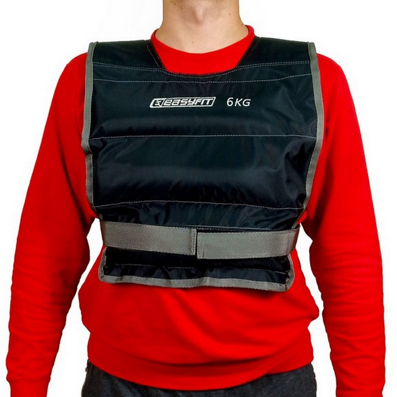 Жилет обважувальний EasyFit EF-VST-6 чорний 6 кг