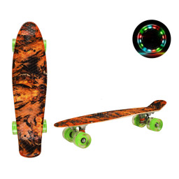 Пенни борд 22" "Lava" Bambi SC20501 PU колеса cо светом, дека 56*15 cm