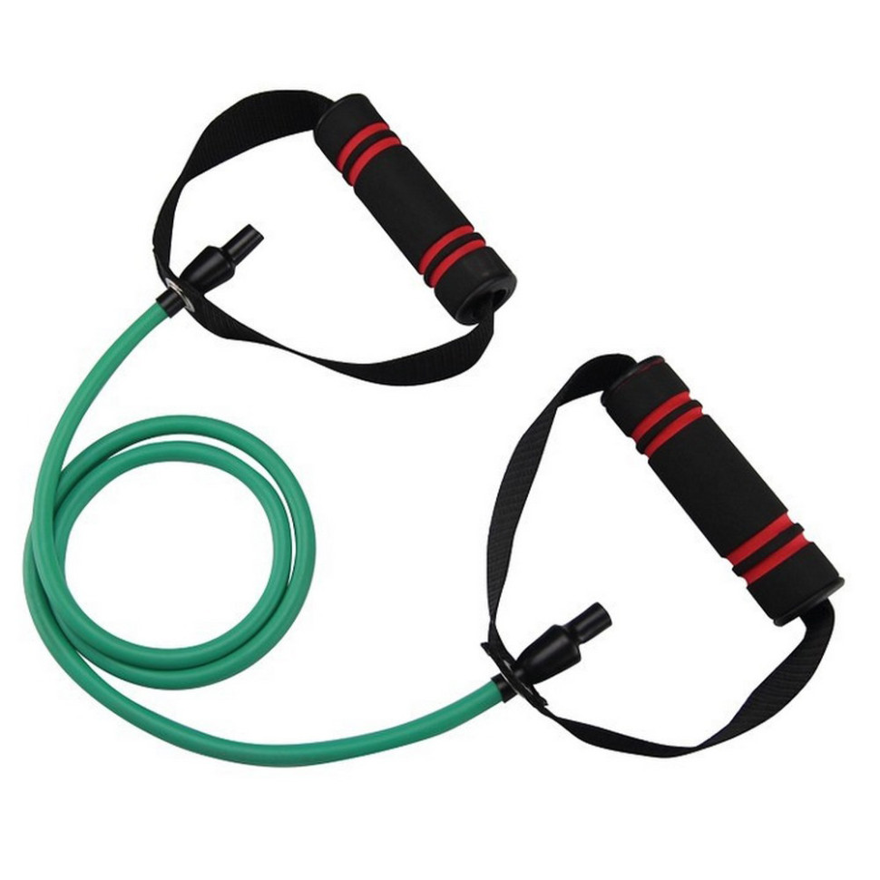 Трубчастий еспандер для фітнесу з ручками Latex resistance tube U-POWEX UP_1001_20LB_Green 9 кг