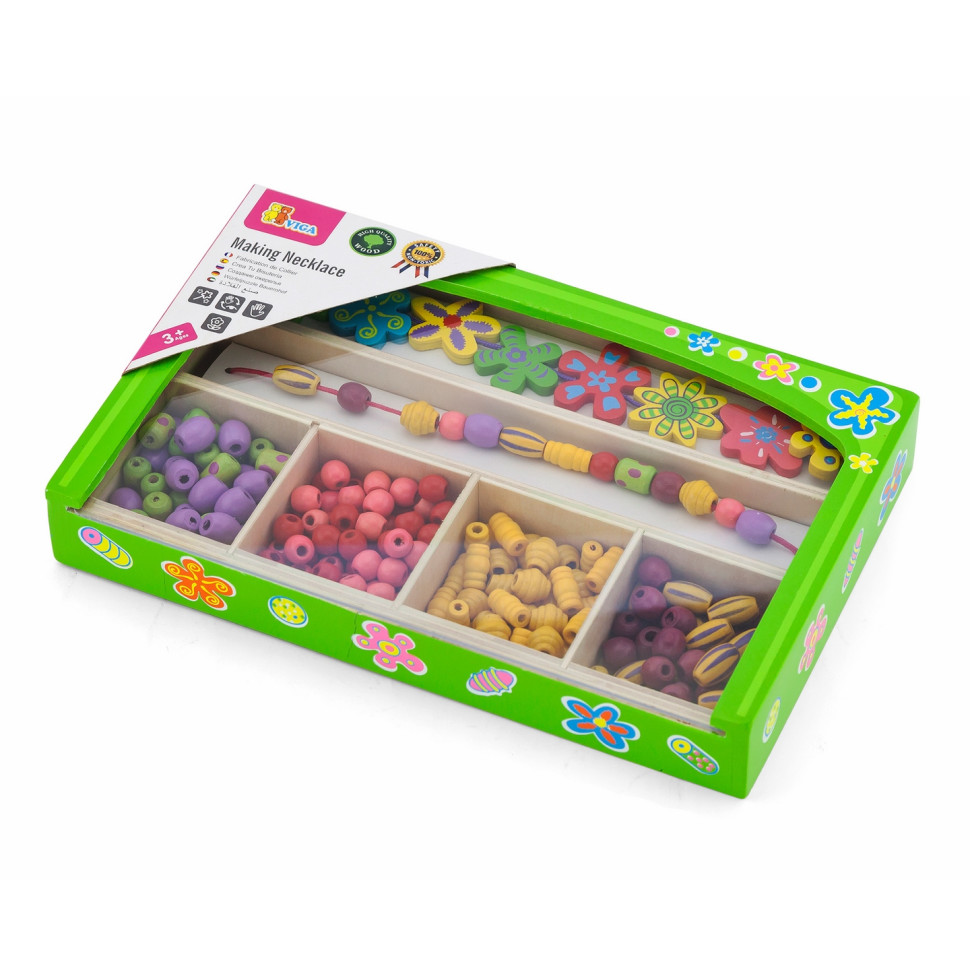 Набір для творчості Намисто з квітів Viga Toys 52730, 194 деталі