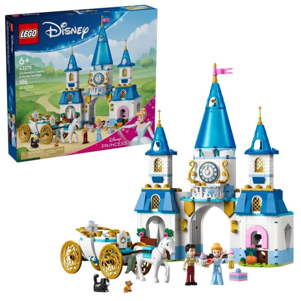 Конструктор Замок Попелюшки й карета LEGO 43275, 596 деталей