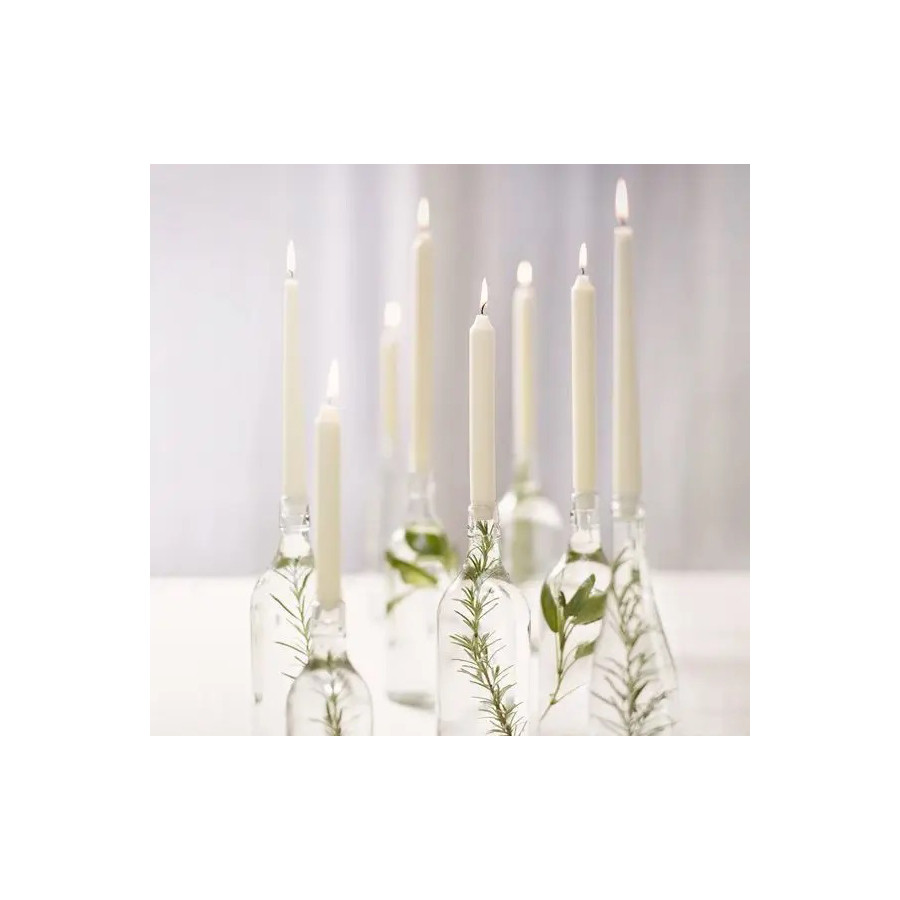 Набор столовых свечей Aura Candles Bispol S30_090 Белые 4 шт