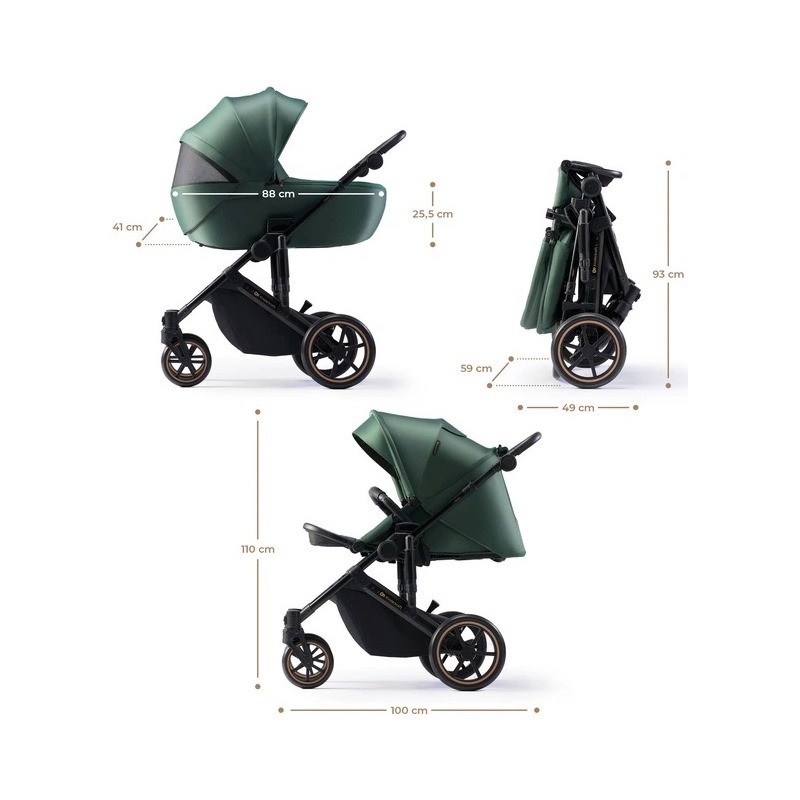 Універсальна коляска 2 в 1 Prime 2 Kinderkraft KSPRIM02GRE2000 Dark Green