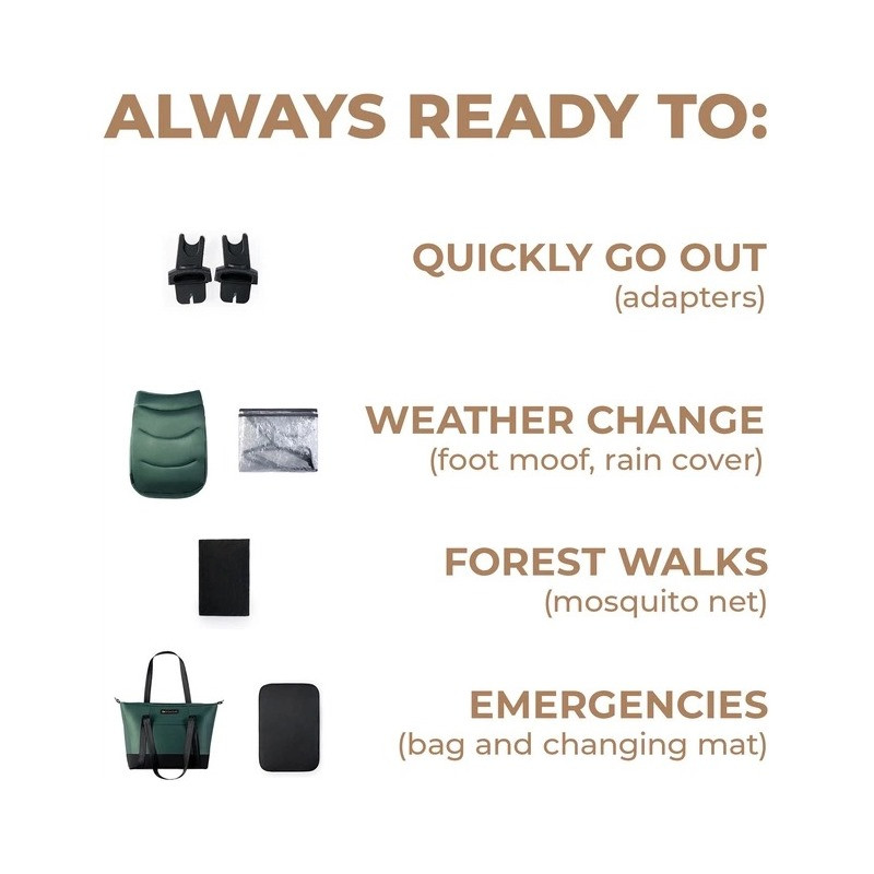 Універсальна коляска 2 в 1 Prime 2 Kinderkraft KSPRIM02GRE2000 Dark Green