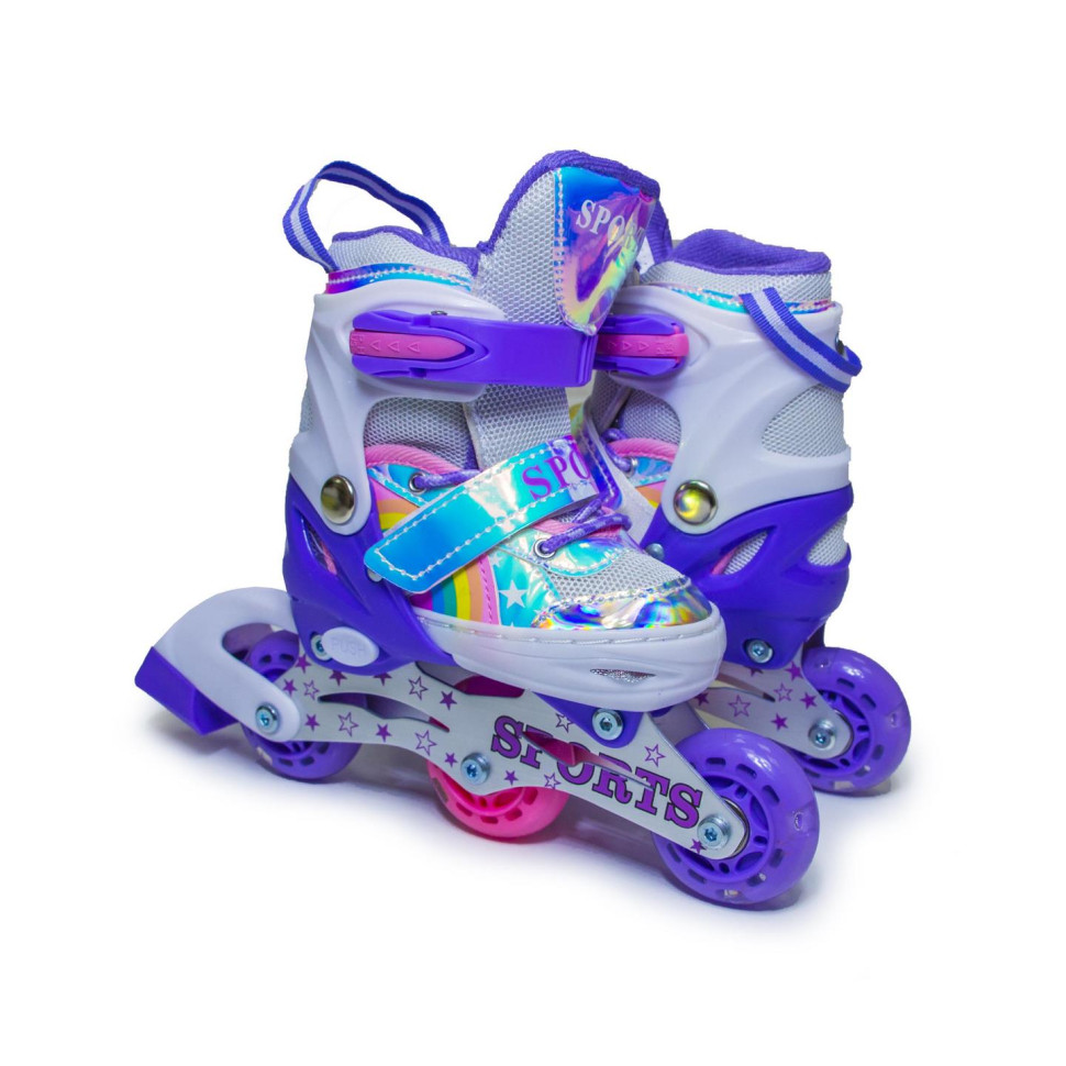 Дитячі розсувні ролики Scale Sports 626874536 райдужний фіолетовий, розмір 26-29