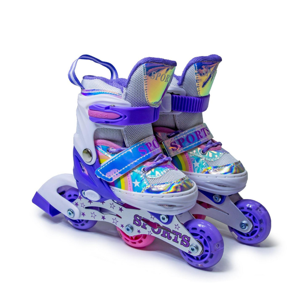 Дитячі розсувні ролики Scale Sports 626874536 райдужний фіолетовий, розмір 26-29