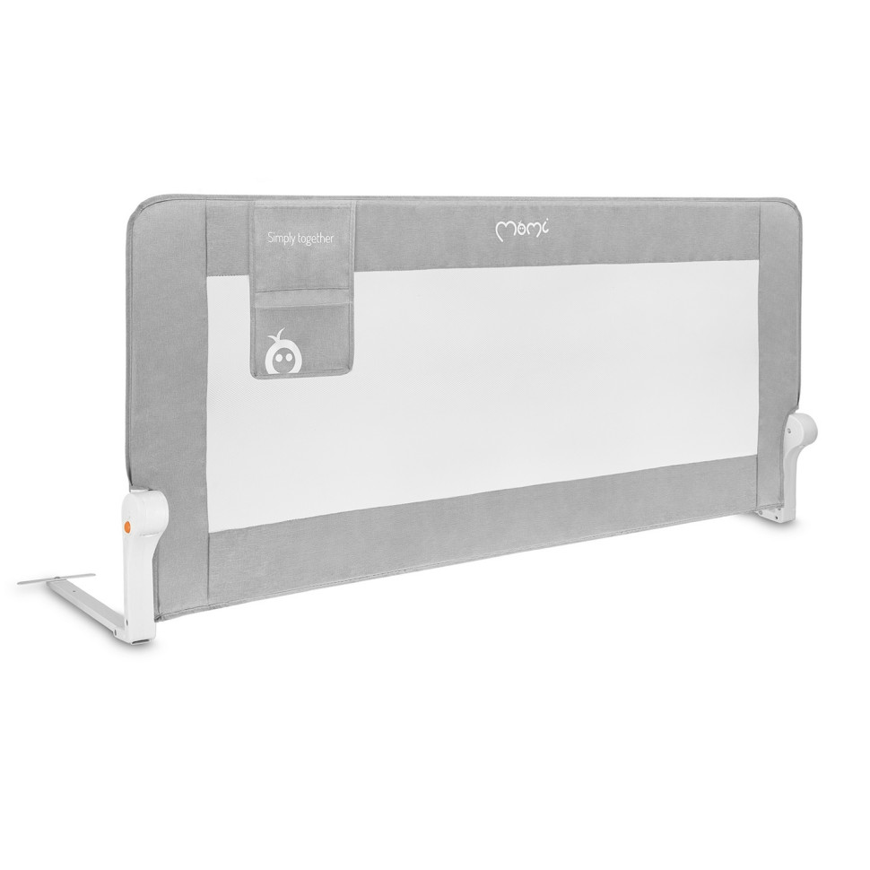 Защитный барьер для кровати LEXI PLUS XL MoMi AKCE00061 gray с карманом для аксессуаров