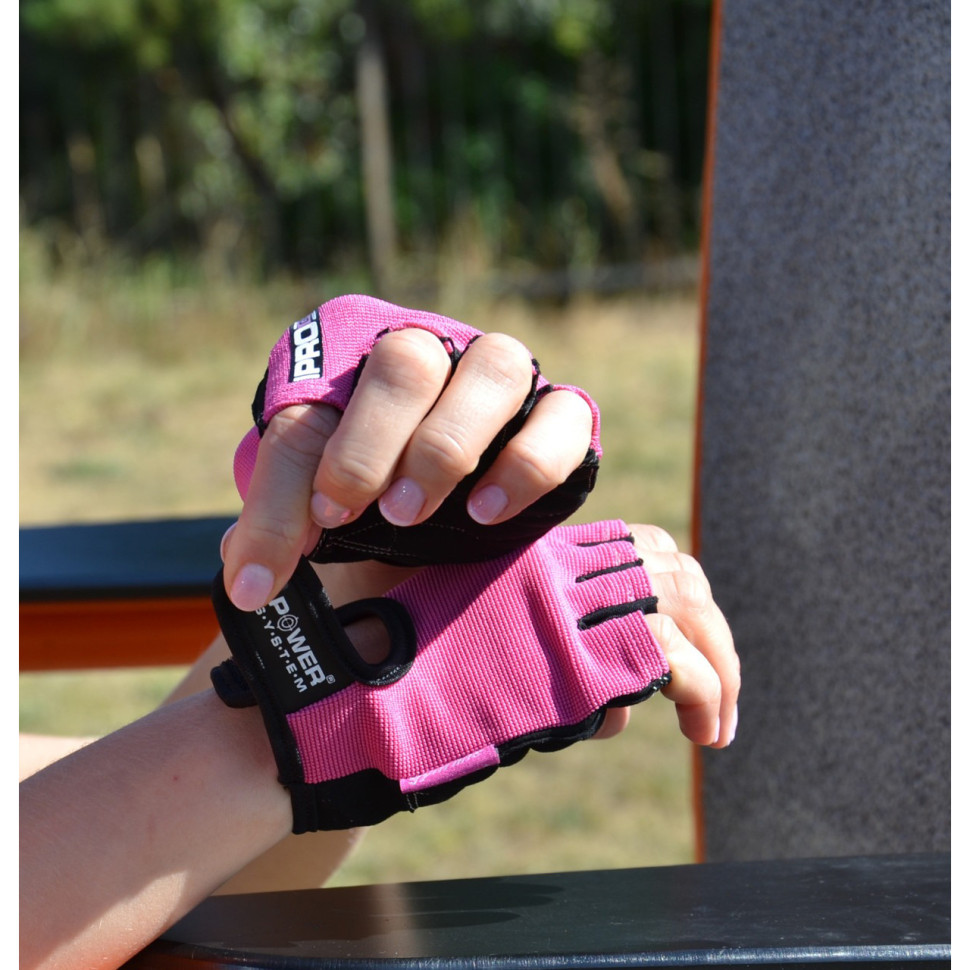 Перчатки для фитнеса Pro Grip Power PS-2250_M_Pink, Pink M