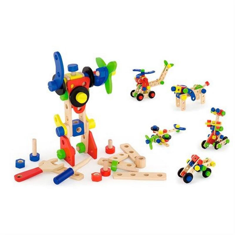 Деревянный конструктор Viga Toys 50382, 68 элементов