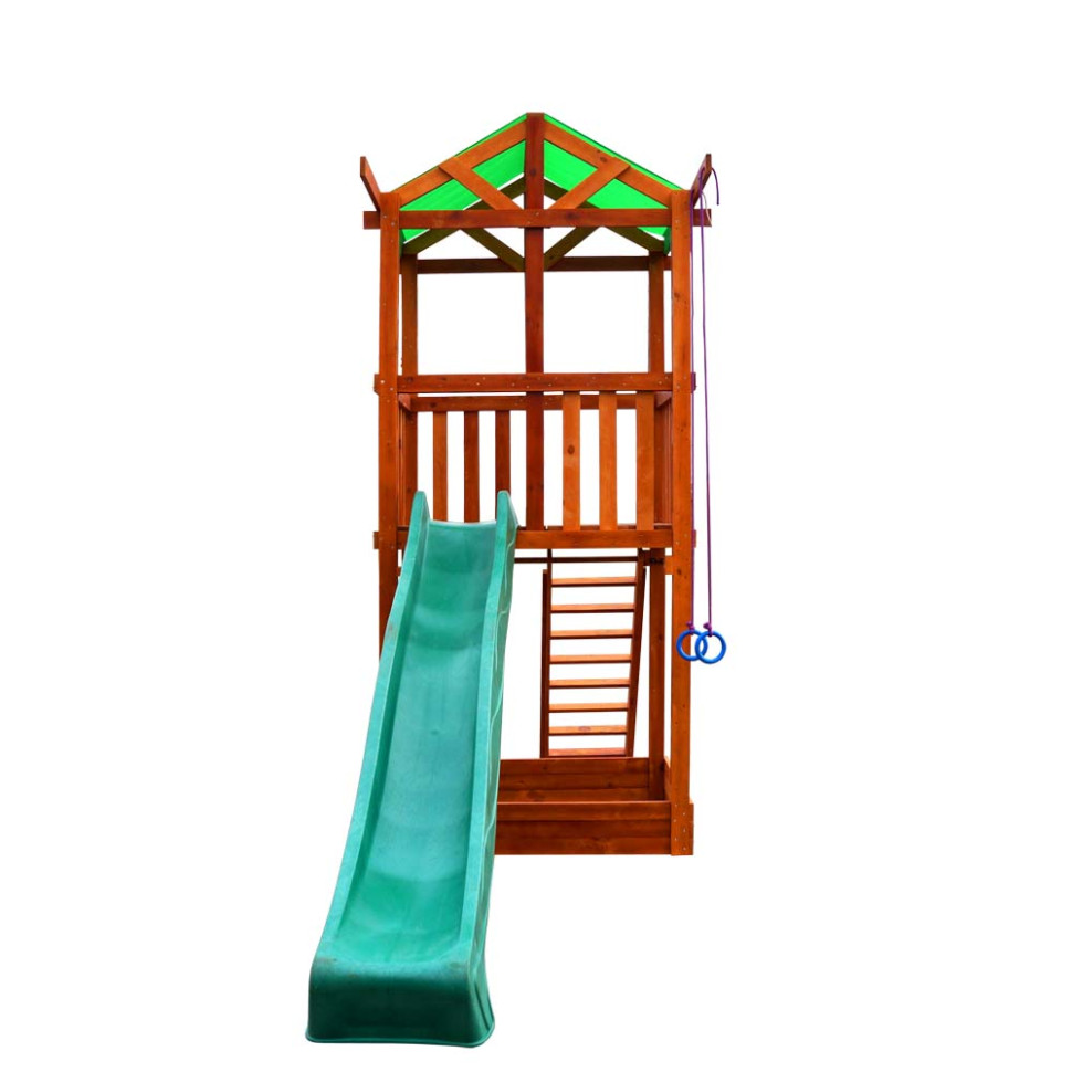 Ігровий дитячий майданчик SportBaby Babyland-1 кільця та гірка 3 метри