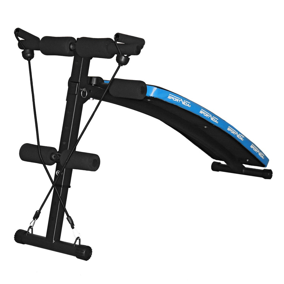 Лава для преса SportVida SV-HK0284 вигнута з еспандерами, до 110 кг