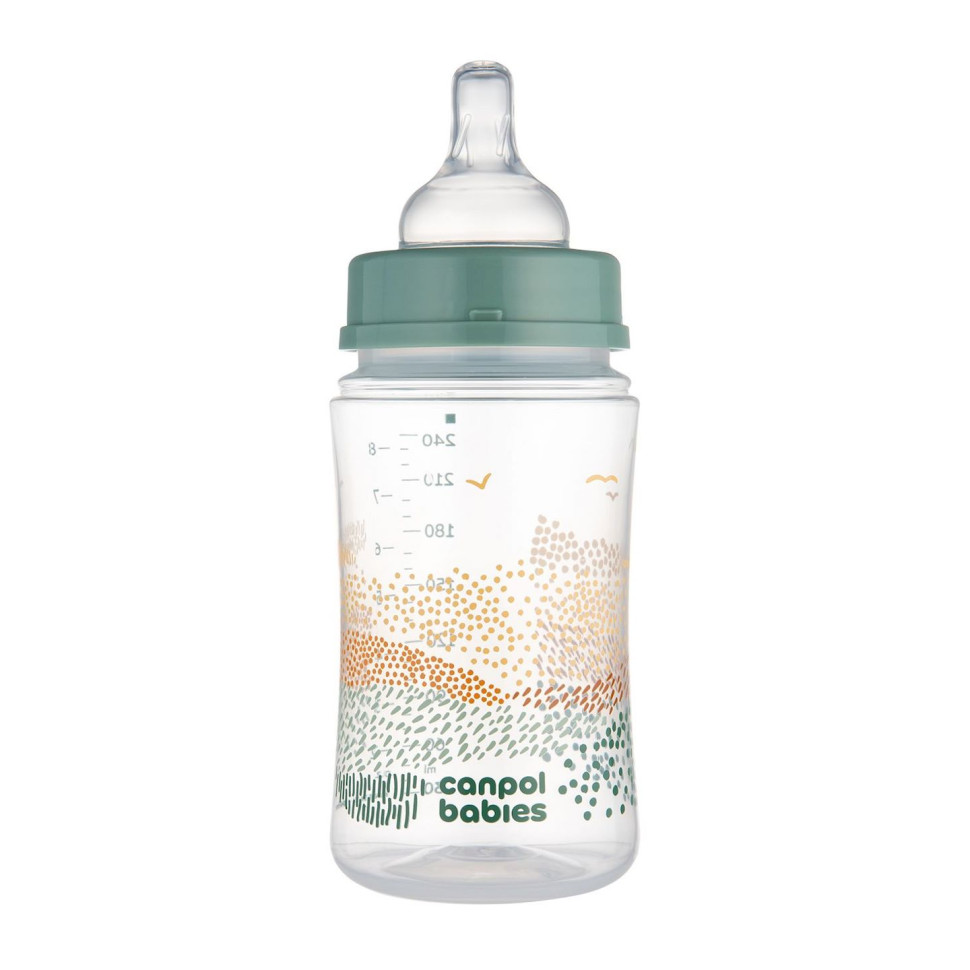 Пляшечка антиколікова з широким отвором Easystart Mountains Canpol babies 35/243_gre 240 мл
