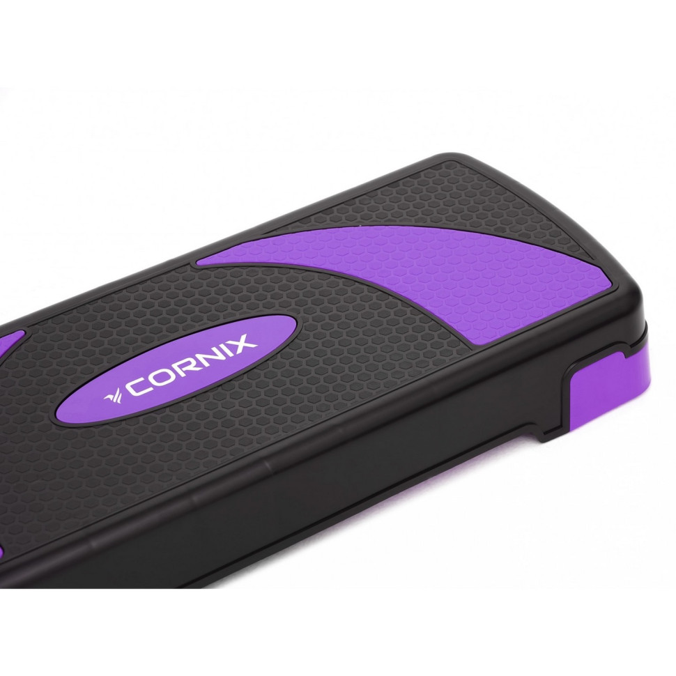 Степ-платформа 3-ступенчатая Cornix XR-0183, 78 х 29 х 10-20 см, Black/Purple