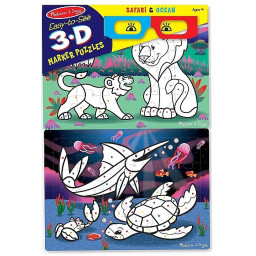 Набор для творчества пазл-раскраска 3D по точкам "Сафари-Океан" Melissa&Doug MD8823, 24 детали Набор для творчества пазл-раскраска 3D по точкам "Сафари-Океан" Melissa&Doug MD8823, 24 детали