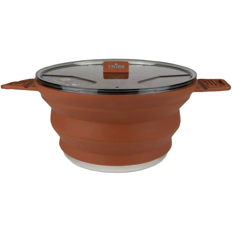 Кастрюля туристическая Collapsible Pot Tribe T-FF-0025-brown 2,5 л