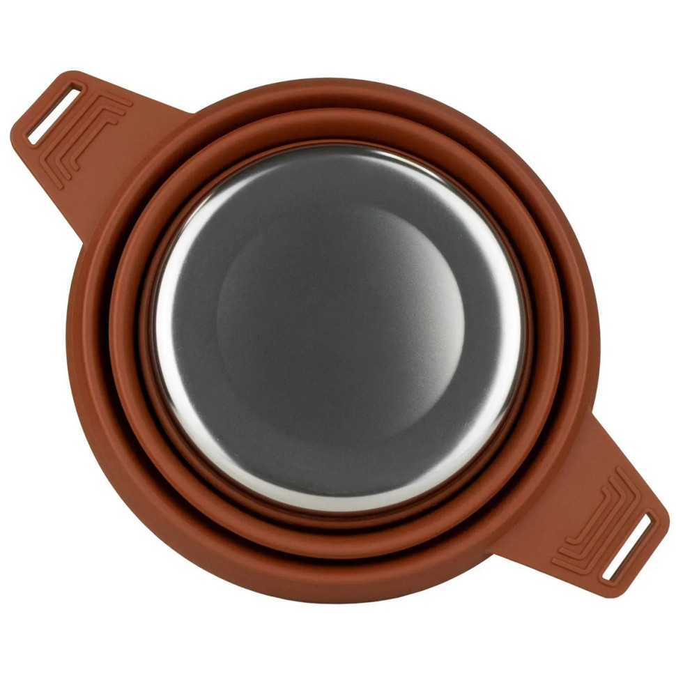 Кастрюля туристическая Collapsible Pot Tribe T-FF-0025-brown 2,5 л