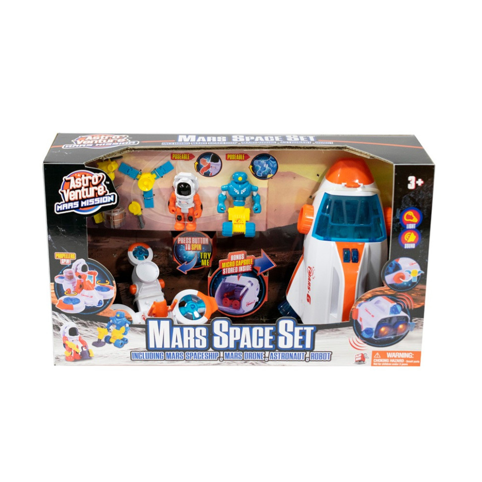 Игровой набор MARS SPACE SET/ Высадка на марсе Astro Venture 63158 звук и свет 