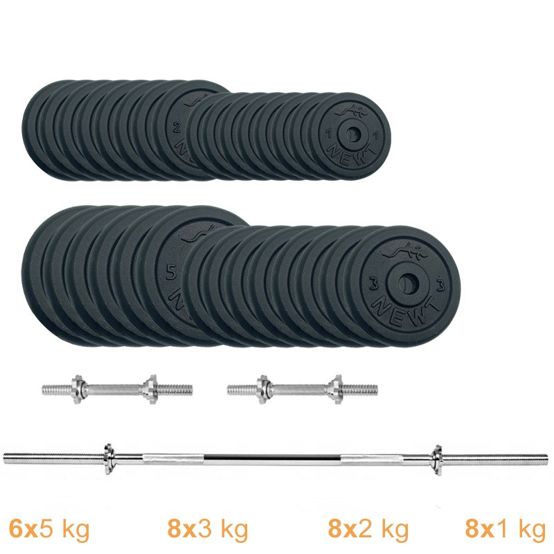 Набір штанга + гантелі металеві Gym Set-H Home Newt NE-M-H-SET-89, 89 кг