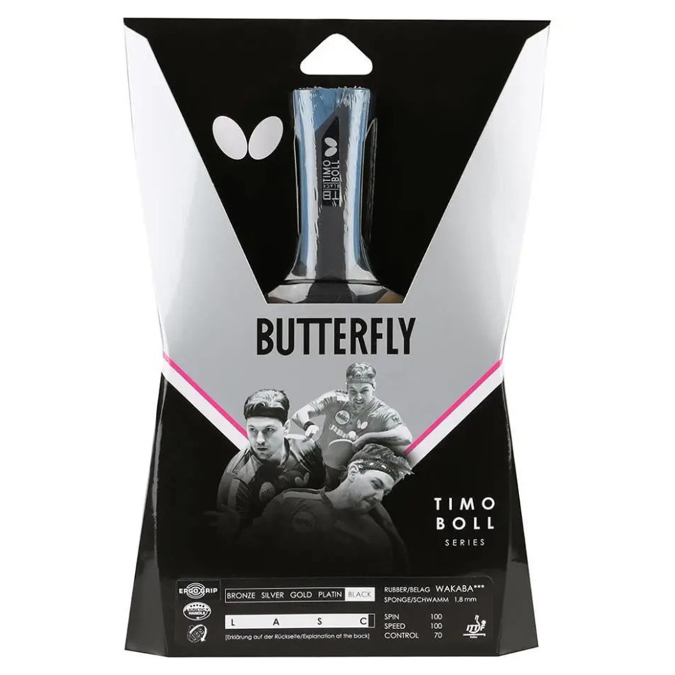 Ракетка для настільного тенісу Timo Boll Black NEW Butterfly 85031