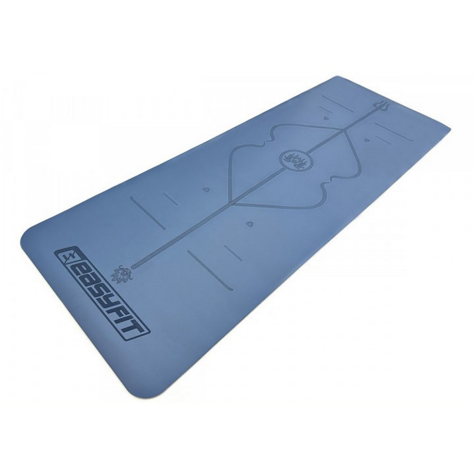 Коврик для йоги профессиональный Pro EasyFit EF-1925-1-BL, каучук 5 мм, Голубой