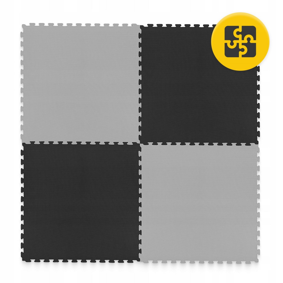 Мат-пазл ласточкин хвост Mat Puzzle 4FIZJO P-5907739316226 Black/Grey 100x100x2 cм