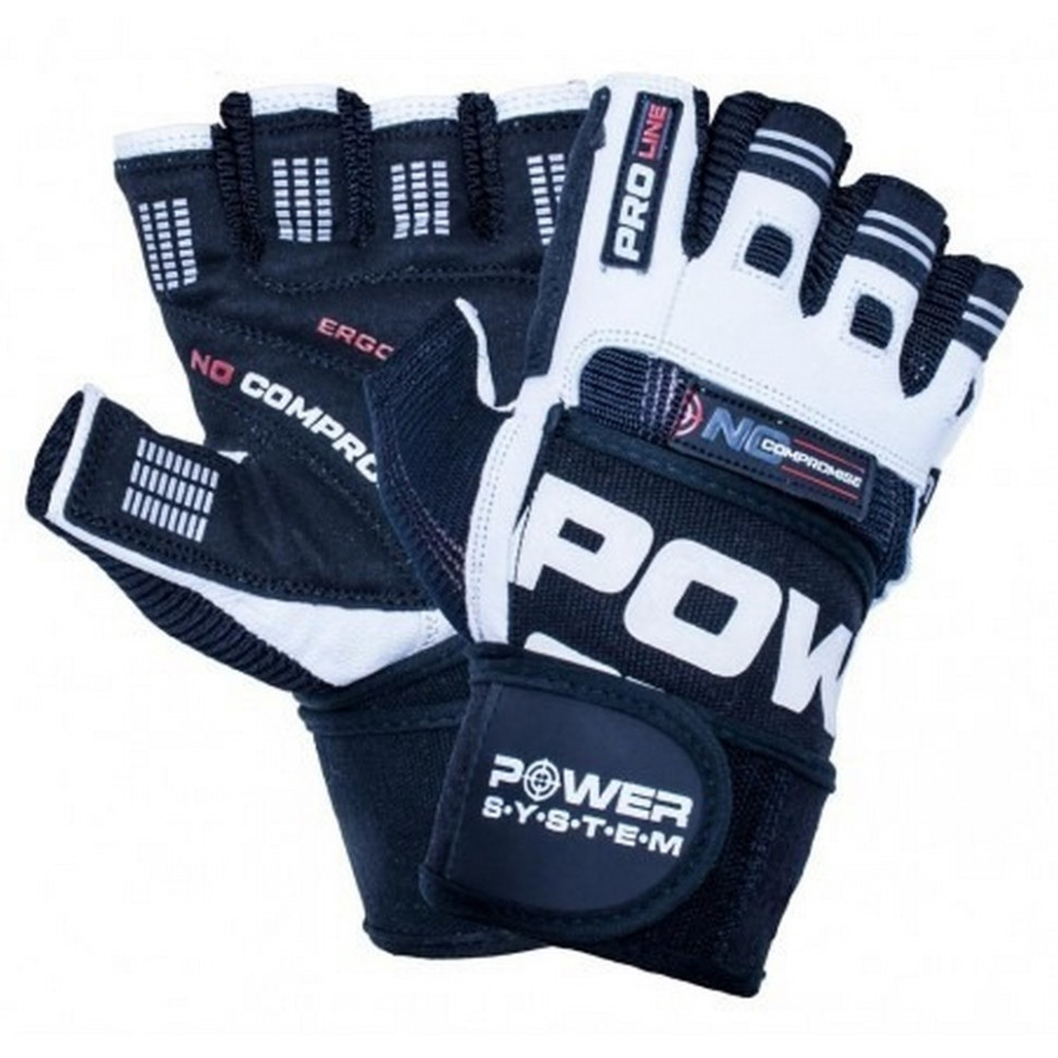 Рукавички для фітнесу No Compromise Power System PS-2700_L_Black-White, L