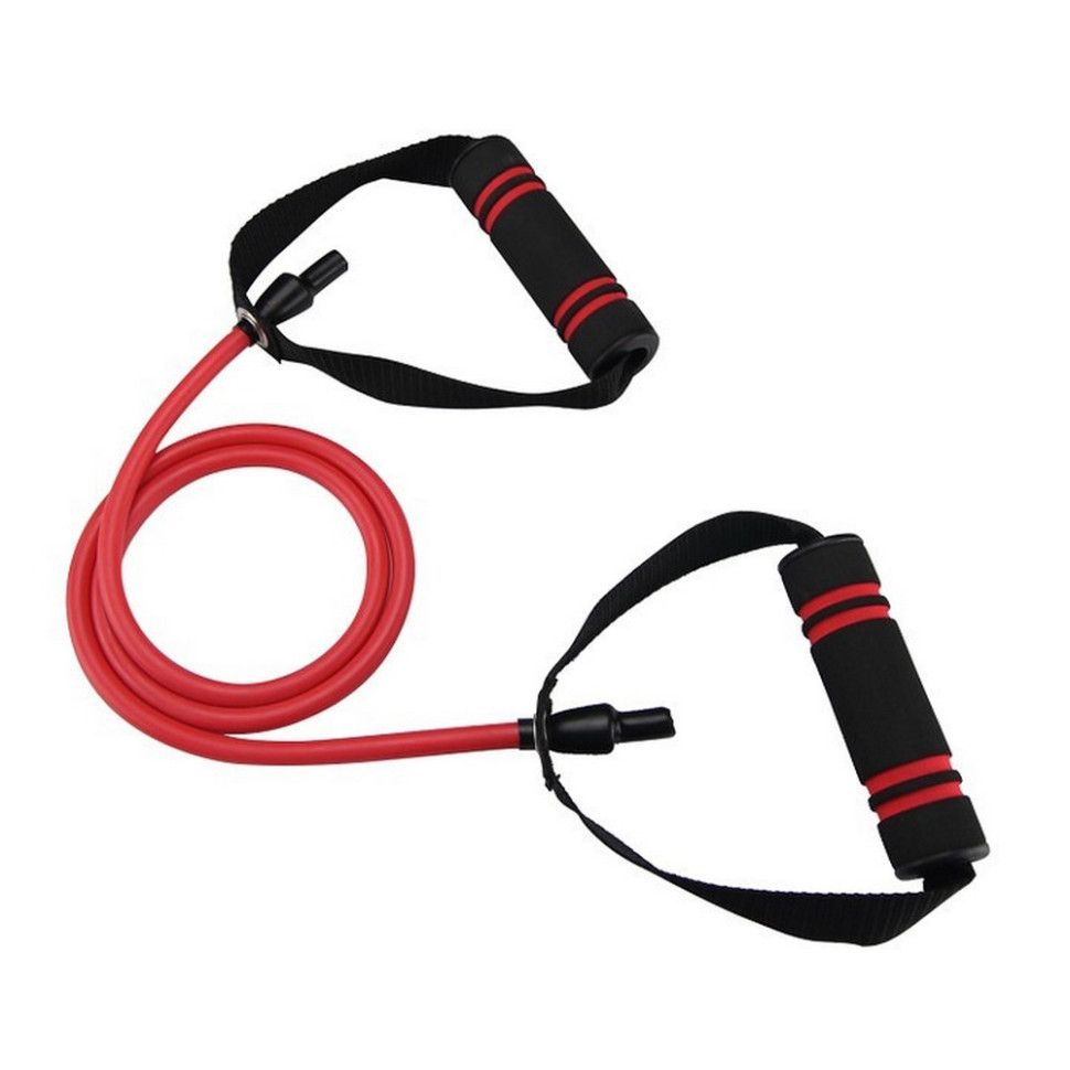 Трубчастий еспандер для фітнесу з ручками Latex resistance tube U-POWEX UP_1001_30LB_Red 13.5 кг