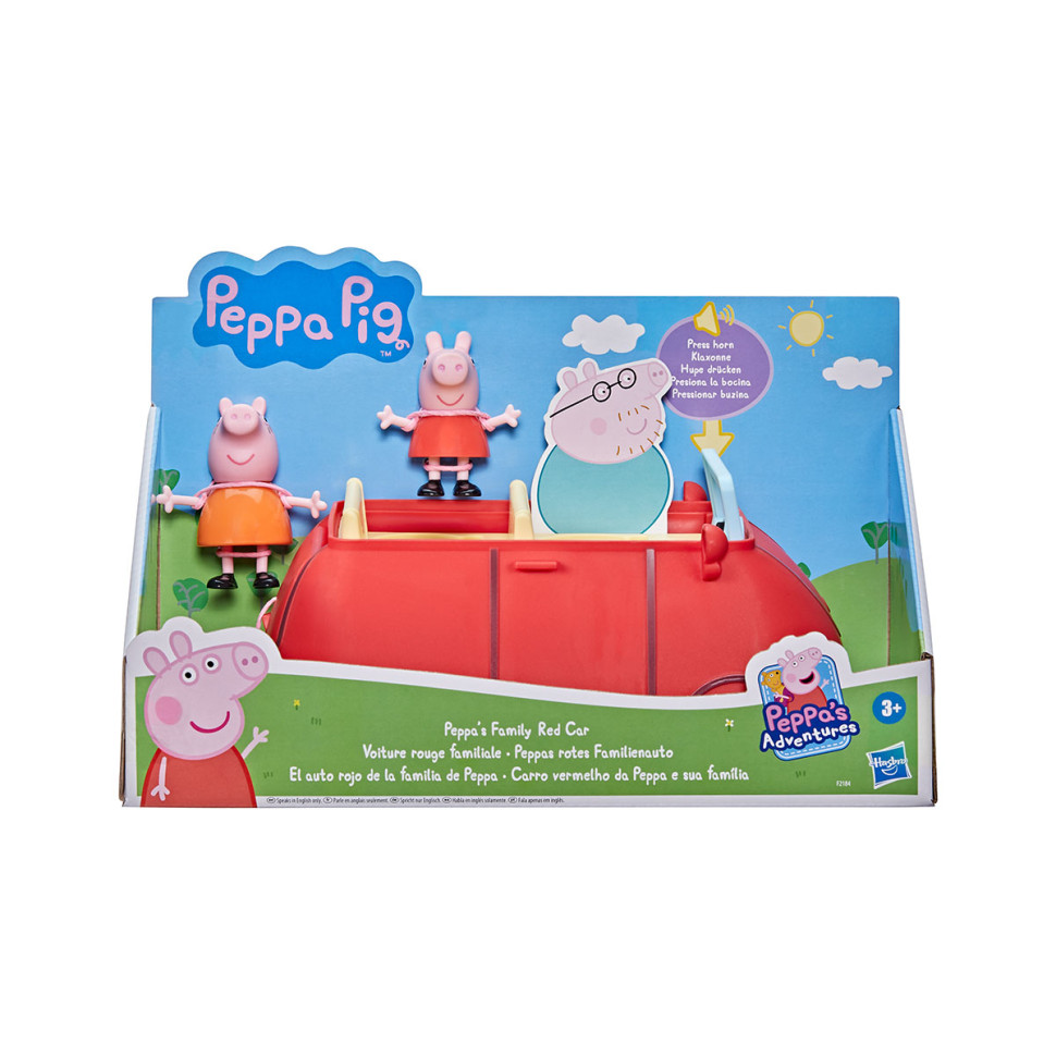 Ігровий набір Машина сім'ї Пеппи Peppa Pig F2184, 2 фігурки, звук