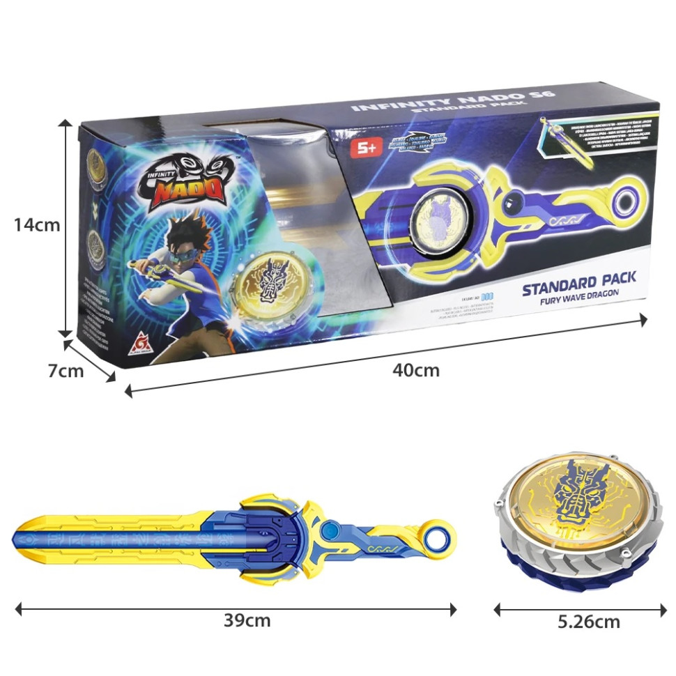Волчок Infinity Nado EU654121 VI серия Standard Pack Fury Wave Dragon Яростный Дракон
