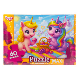 Детские пазлы-макси "Пони на пикнике" Danko Toys Mx60-12-01, 60 элементов
