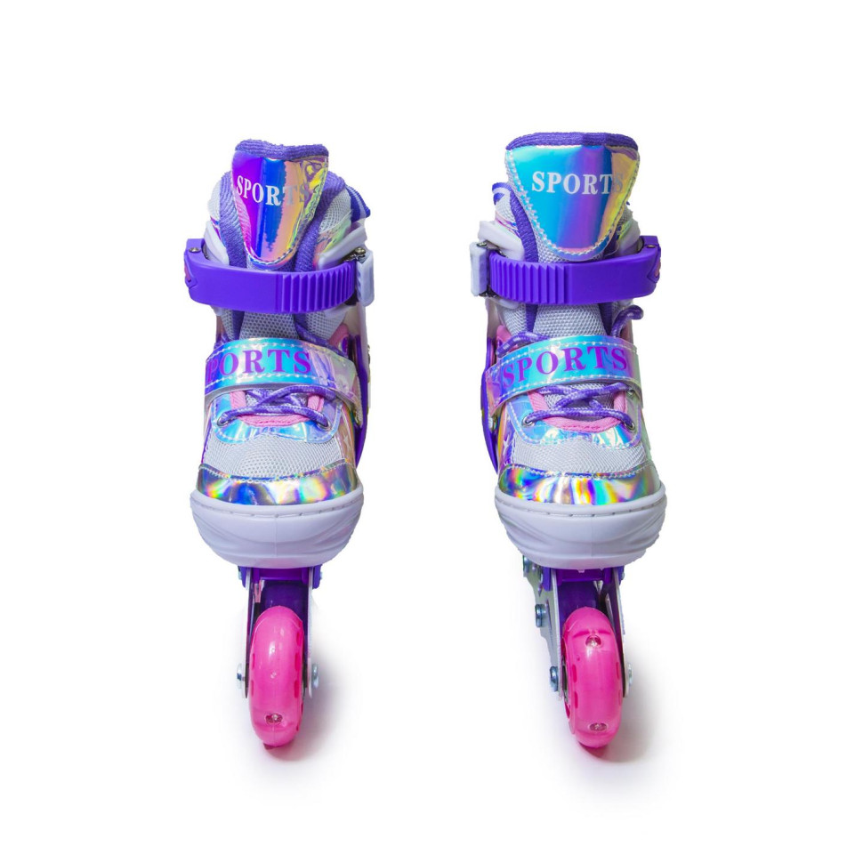Детские раздвижные ролики Scale Sports 1055132332 радужный фиолетовый, размер 30-33