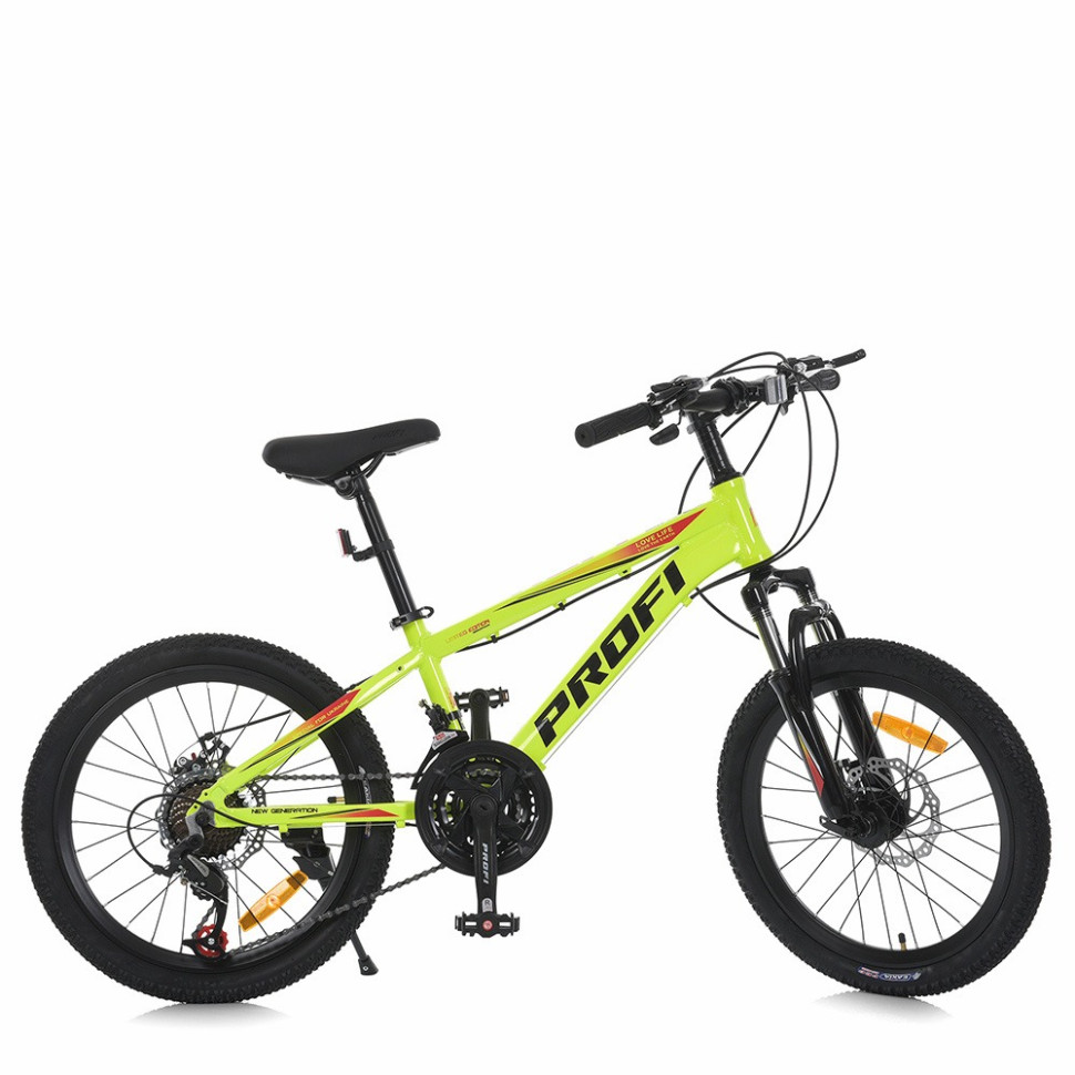 Велосипед подросковый Profi MTB2001-4, 20 дюймов, салатовый