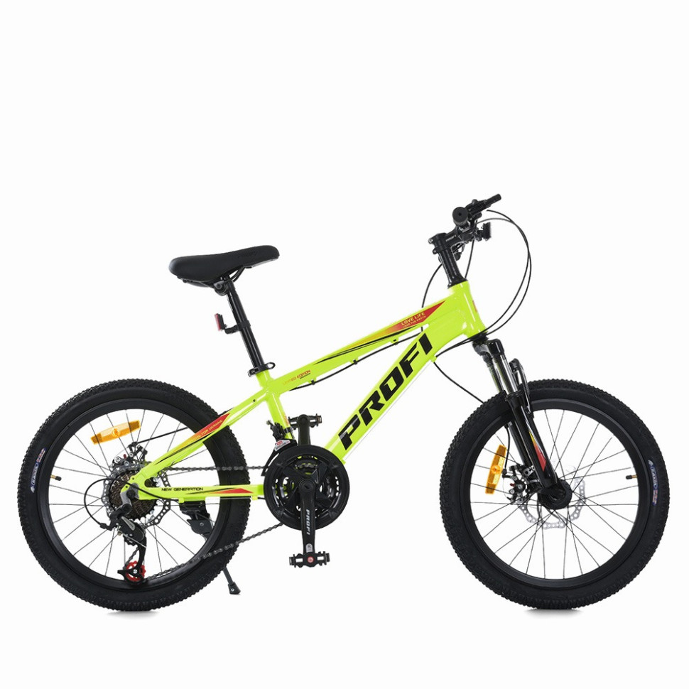 Велосипед подросковый Profi MTB2001-4, 20 дюймов, салатовый