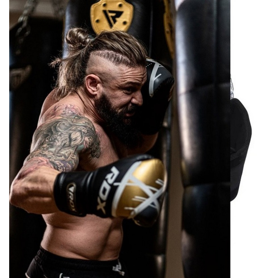 Боксерские перчатки F7 Ego RDX Inc Limited BGR-F7BGL-16oz, Black Golden 16 унций