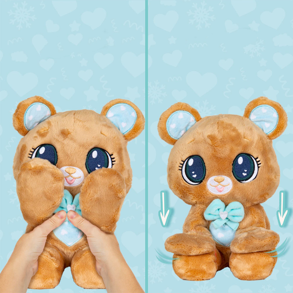 Мягкая игрушка Коричневый медведь Peekapets 907867, 30 см