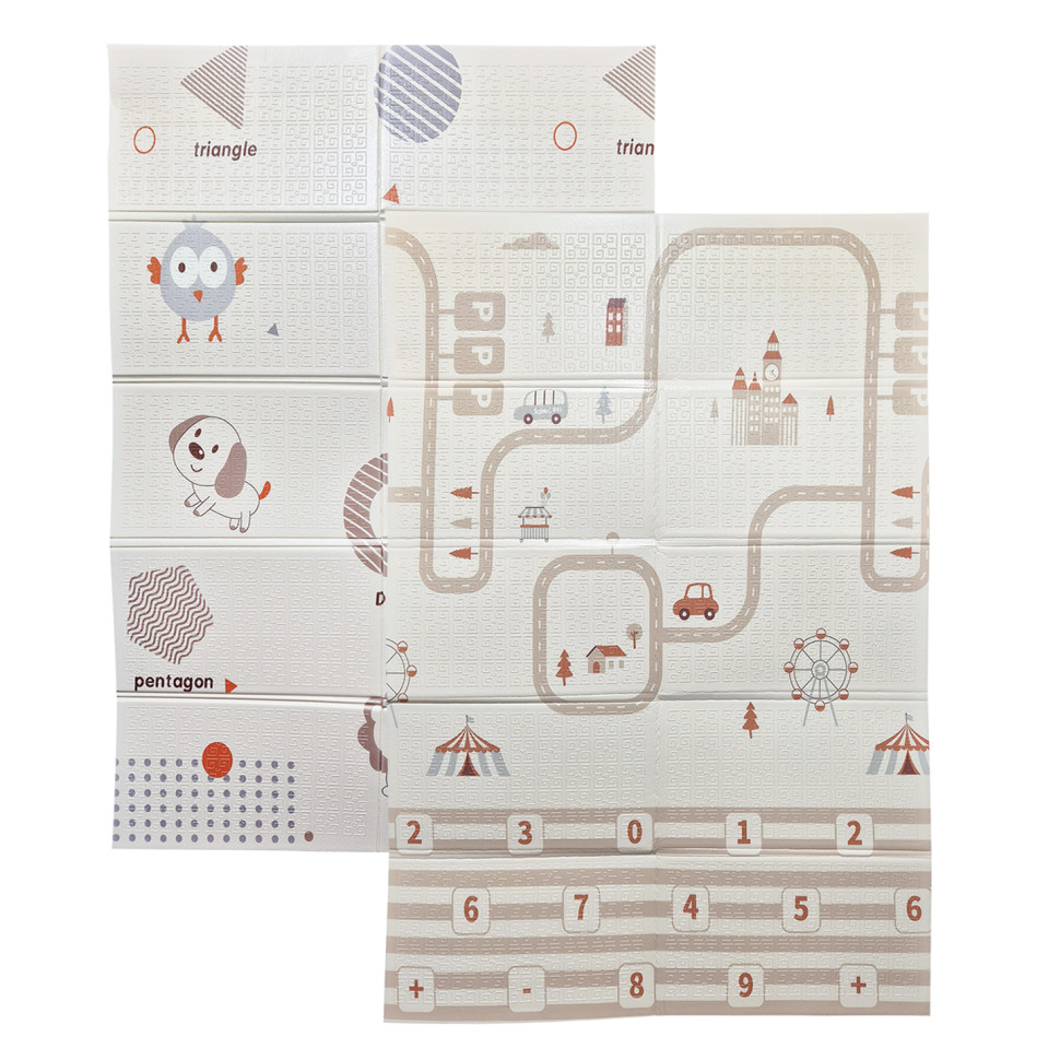 Детский Термоковрик двусторонний складной Bambi MR 1570-1-1 XPE, 120-180 см, толщина 8 мм