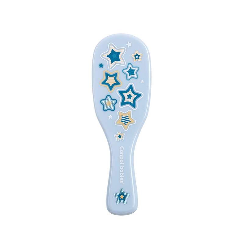 Щітка та гребінець для волосся Newborn Baby Canpol babies 7/406_blu м'яка натуральна щетина