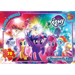 Пазл детский "My little Pony" G-Toys MLP030, 70 элементов