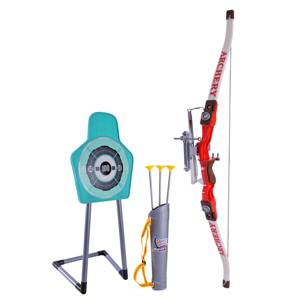 Ігровий набір Лук з мішенню Bambi 801D сагайдак, 3 стріли на присосках