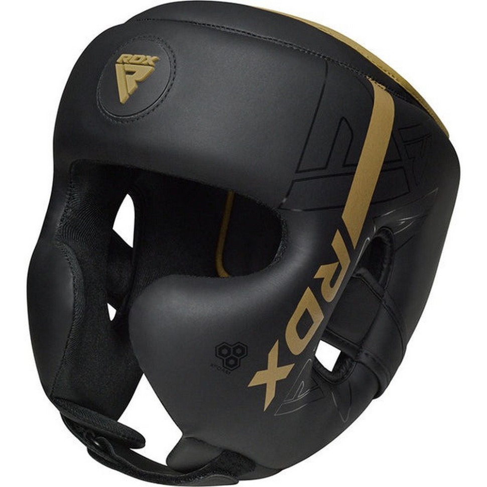 Боксерский шлем F6 KARA Matte RDX Inc Limited HGR-F6MGL-M, Golden, M (капа в комплекте)