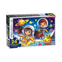 Детская игра-пазл "Космические путешественники" Энергия Плюс 188410, 24 элемента Детская игра-пазл "Космические путешественники" Энергия Плюс 188410, 24 элемента