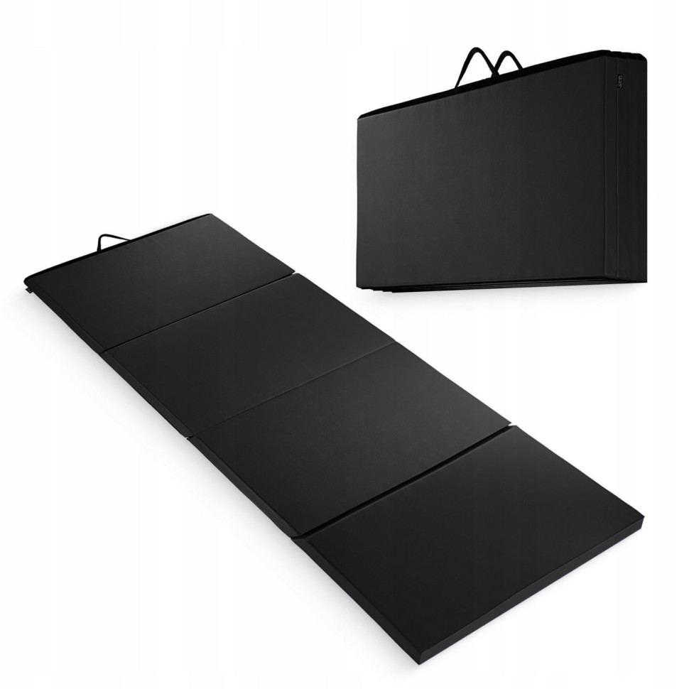 Мат гімнастичний складаний XL 4FIZJO P-5907739319708 Black 240 x 120 x 5 см