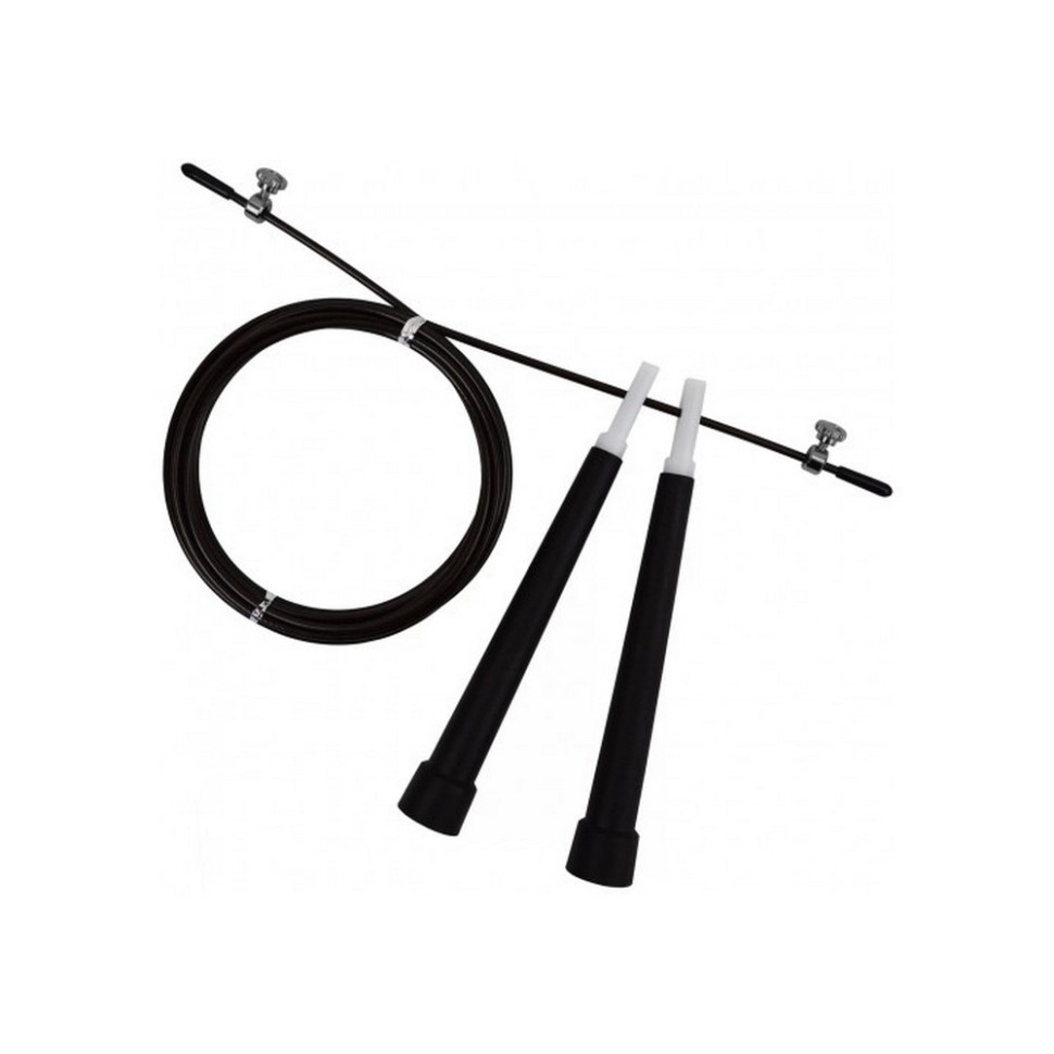 Швидкісна скакалка Speed Cable Rope EasyFit EF-2039-BK 3 м зі сталевим тросом чорна