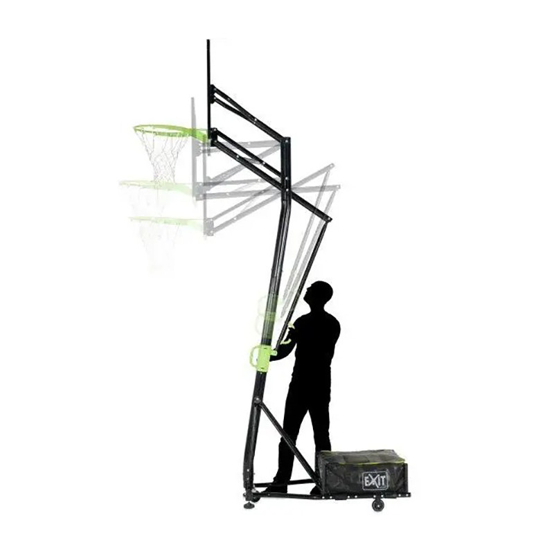 Баскетбольная стойка передвижная Galaxy Exit 46.05.10.00, green/black, на колёсиках