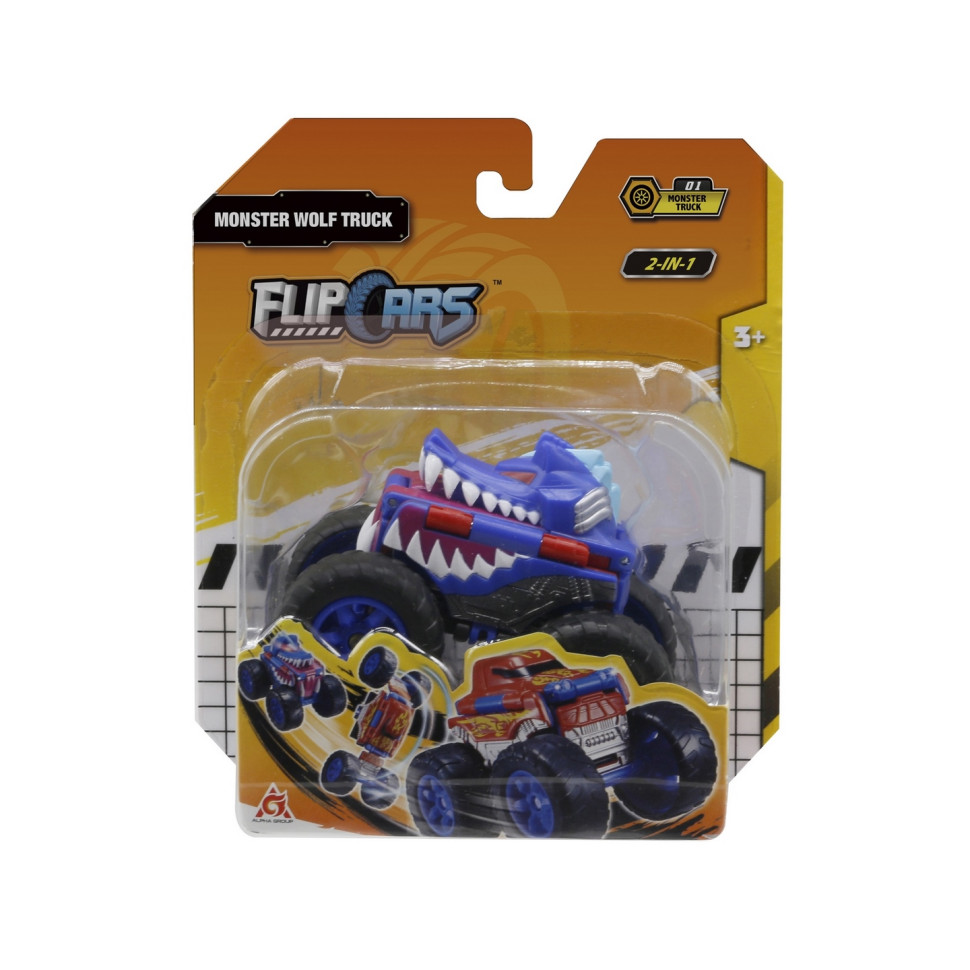 Машинка-трансформер Flip Cars 2 в 1 Монстр-трак Волк EU463875A-01
